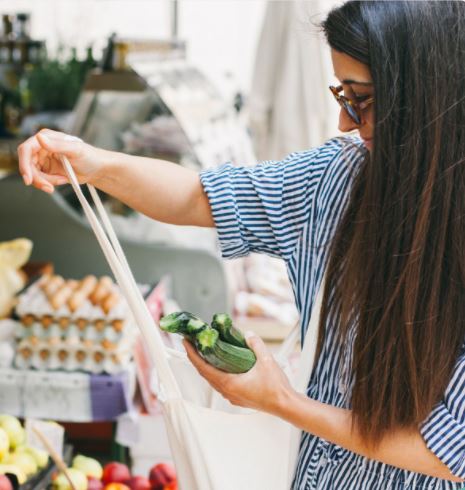 women shopping for food