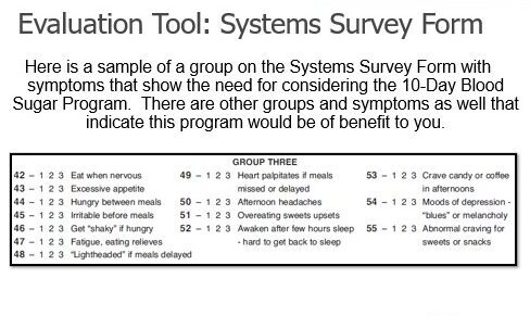 health form and blood sugar issues